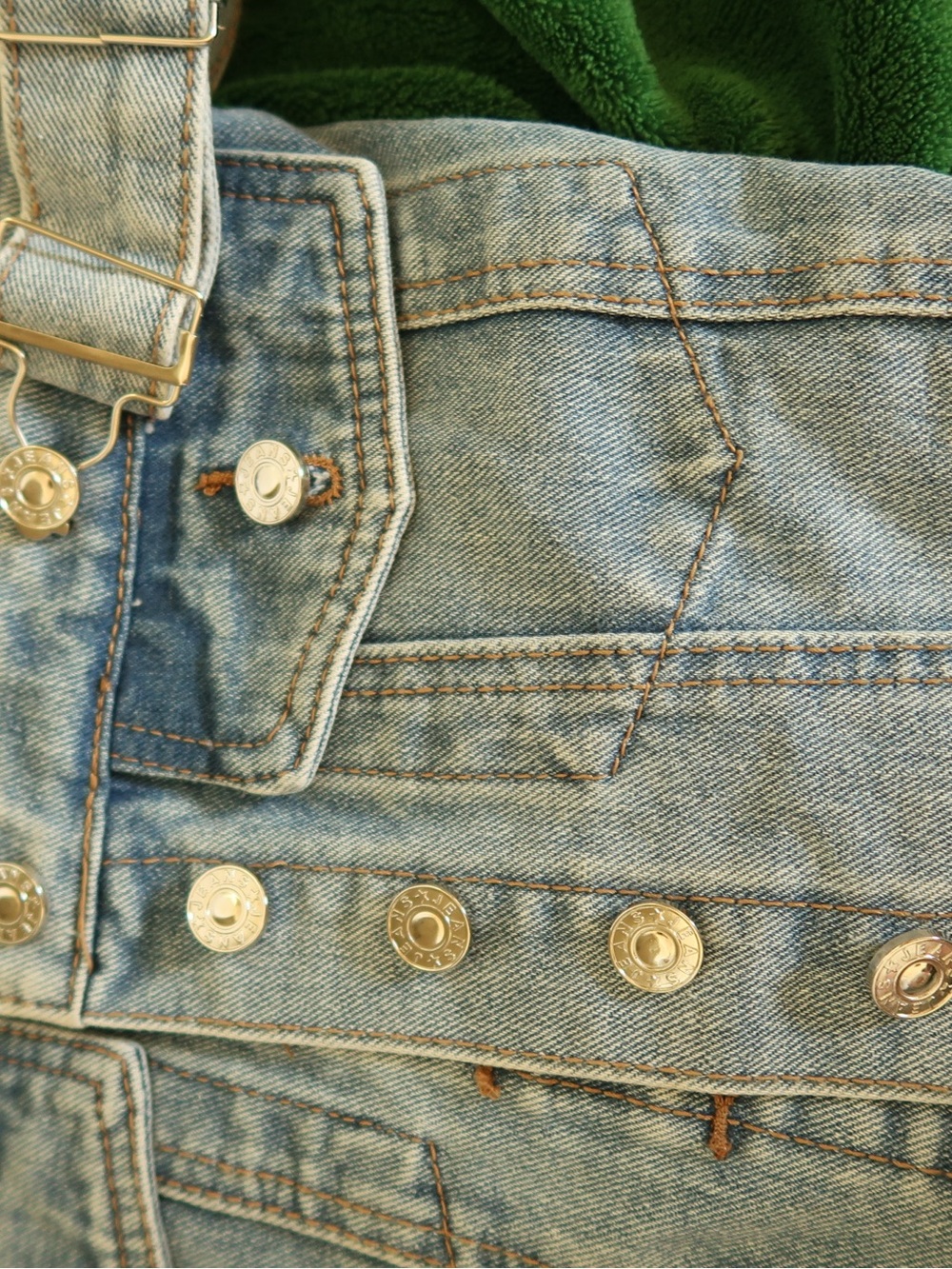 Light Blue Denim Corset-Style Jeans Top - Picture 7 of 8